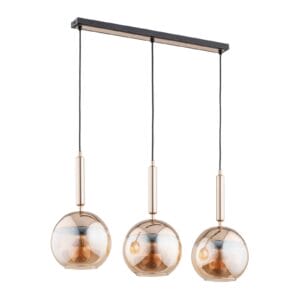 Svítidlo Alfa černá/zlatá/čitá kov/sklo