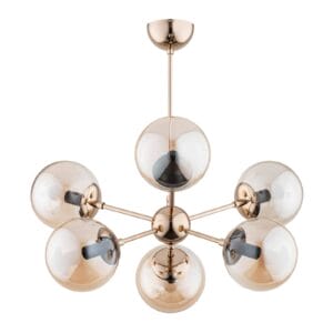 Svítidlo Alfa zlatý kov/sklo