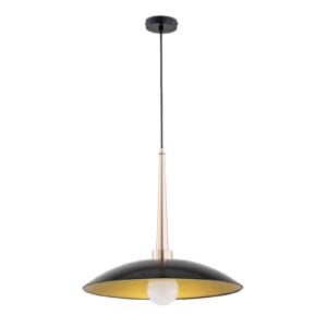 Svítidlo Alfa černá/zlatá kov/sklo