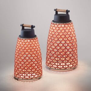 Svítidlo Bover nerezová ocel/hliník/syntetické vlákno/teak/polykarbonát