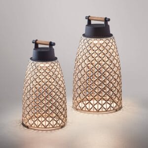 Svítidlo Bover nerezová ocel/hliník/syntetické vlákno/teak/polykarbonát