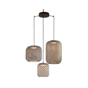 Svítidlo Bover grafitová hnědá/hnědá nerezová ocel/hliník/syntetické vlákno/polykarbonát