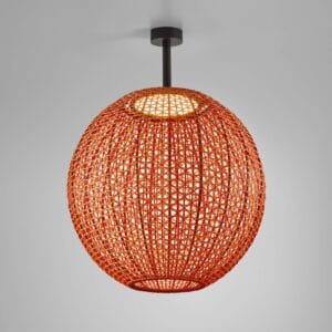 Svítidlo Bover grafitově hnědá/červená nerezová ocel/hliník/syntetické vlákno/polykarbonát