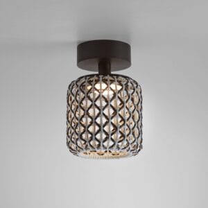 Svítidlo Bover grafitově hnědá/hnědá nerezová ocel/hliník/syntetické vlákno/polykarbonát