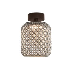 Svítidlo Bover grafitově hnědá/hnědá nerezová ocel/hliník/syntetické vlákno/polykarbonát