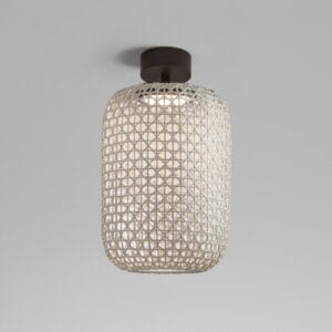 Svítidlo Bover grafitově hnědá/béžová nerezová ocel/hliník/syntetické vlákno/polykarbonát