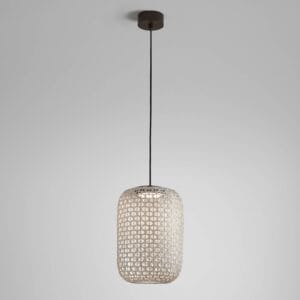 Svítidlo Bover grafitově hnědá/béžová nerezová ocel/hliník/syntetické vlákno/polykarbonát