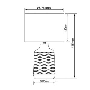 Svítidlo Brilliant šedá/bílá látka/keramika/kov