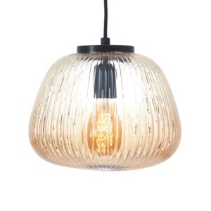 Svítidlo Brilliant jantar/matná černá Sklo/kov