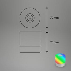 Svítidlo Briloner matný chrom/bílá plast