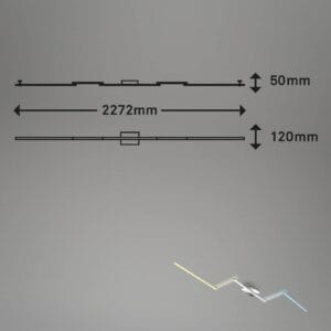Svítidlo Briloner hliník/chrom Kov/plast