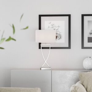 Svítidlo By Rydéns chrom/bílá textil/kov