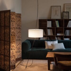 Svítidlo Carpyen bílá/černá bavlněná textilie/uhlíkové vlákno