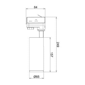 Svítidlo Deko-Light černá (RAL 9005) Hliník/PMMA