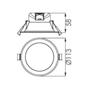 Svítidlo Deko-Light bílá (RAL 9016) plast