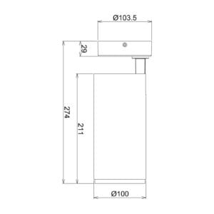 Svítidlo Deko-Light bílá (RAL 9016) Hliník/PMMA