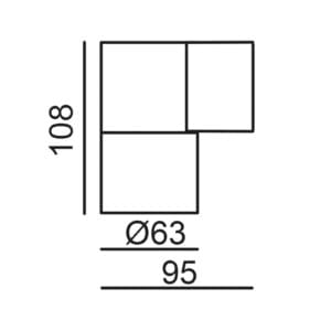 Svítidlo Deko-Light černošedá (RAL 7021)/čirá hliníkový odlitek