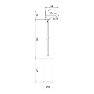 Svítidlo Deko-Light černá (RAL 9005) Hliník/PMMA