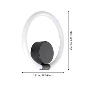 Svítidlo EGLO černá/bílá ocel/plast