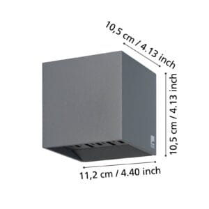 Svítidlo EGLO černá hliníkový odlitek