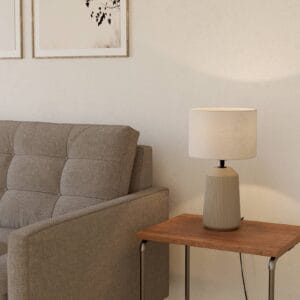 Svítidlo EGLO písková/bílá keramika/textil