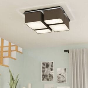 Svítidlo EGLO hnědá/černá ocel/textil