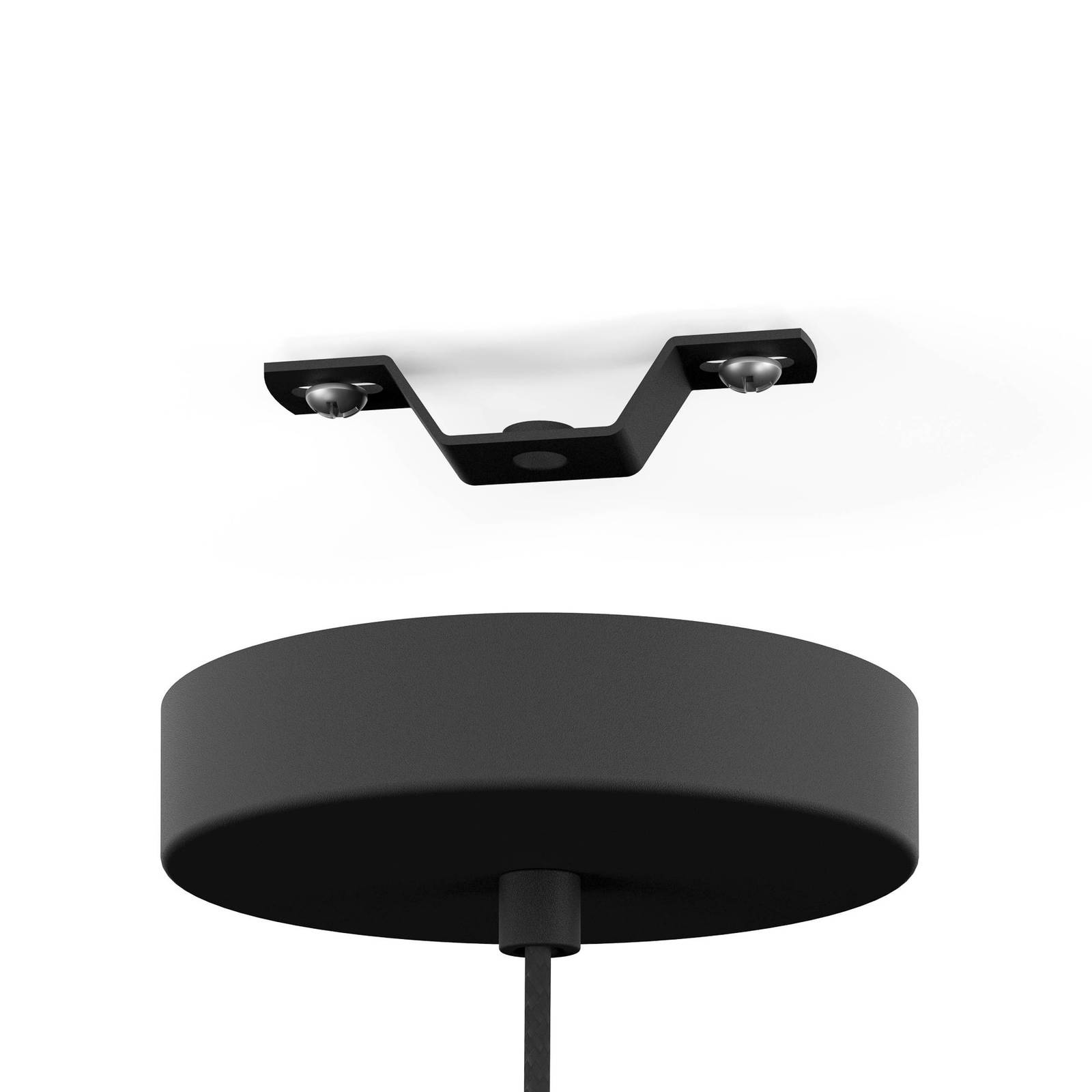 EGLO Závěsné světlo Grizedale, 1 zdroj, černá/mosaz, Obývací pokoj / jídelna, ocel, E27, 40W - Image 3