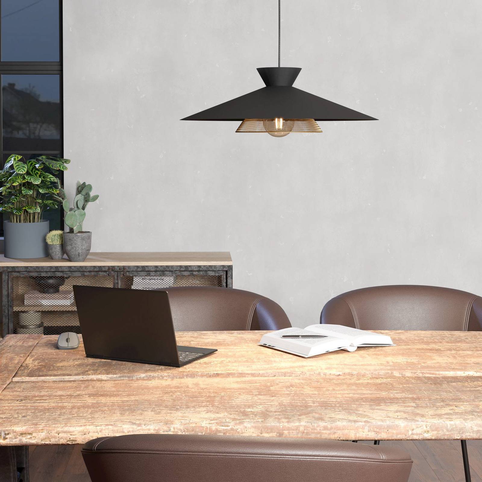 Svítidlo EGLO černá/mosaz ocel