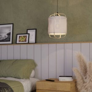 Svítidlo EGLO přírodní len/bambus/ocel