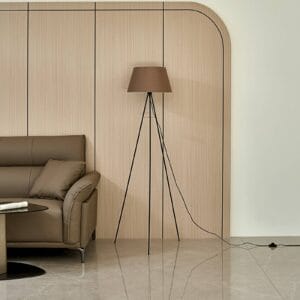 Svítidlo ELC bílý/černý ocel/tkanina