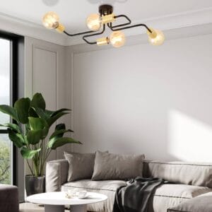 Svítidlo EMIBIG LIGHTING černá/zlatá kov