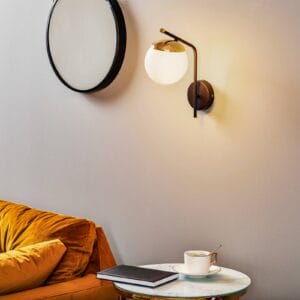 Svítidlo Eko-Light opál/černá/zlatá sklo/ocel