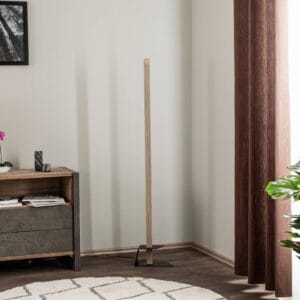 Svítidlo Envostar dřevo šedé/černá borovicové dřevo mořené/kov