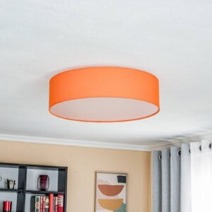 Svítidlo Euluna oranžová textil/folie/kov