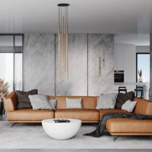 Svítidlo Euluna mosaz/černá Mosaz/lakovaná ocel