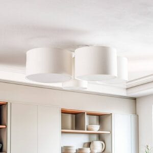 Svítidlo Euluna béžová textil/folie/kov