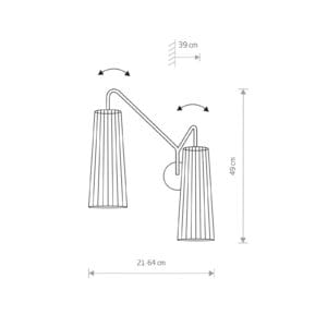 Svítidlo Euluna bílá/světlé dřevo ocel/překližka