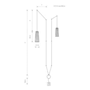 Svítidlo Euluna černá ocel/překližka