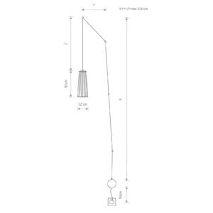 Svítidlo Euluna černá ocel/překližka