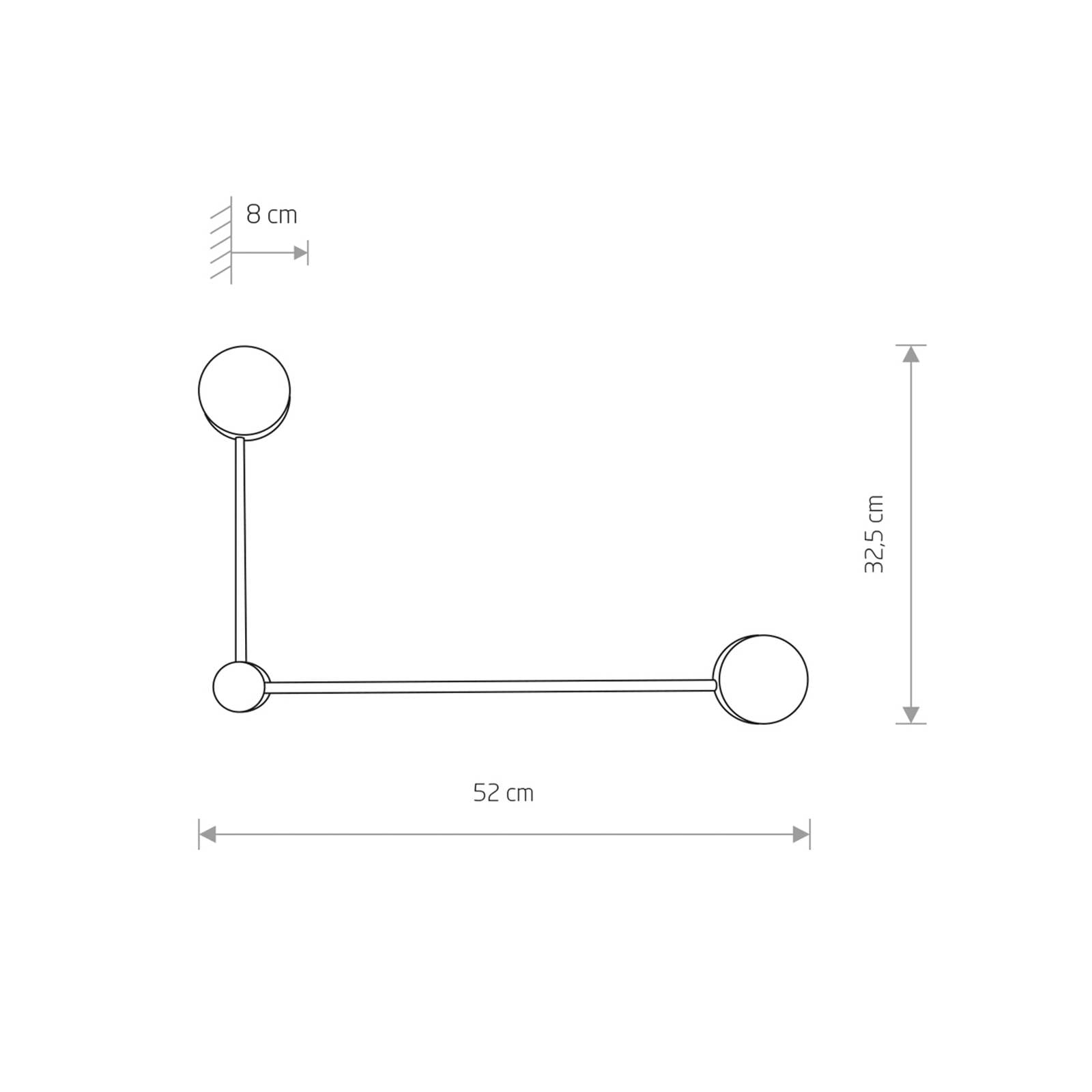 Euluna Nástěnné světlo Orbit II 20/40, bílá, dva zdroje, Obývací pokoj / jídelna, ocel, GX53, 8W, L: 52 cm, K: 32.5cm - Image 2