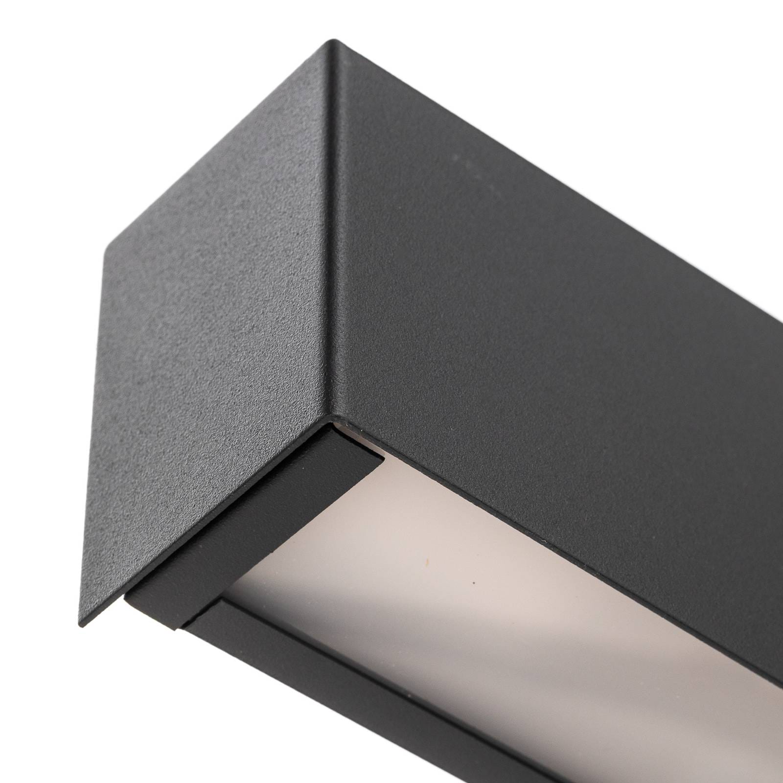 Euluna Nástěnné světlo Straight XS, šířka 26 cm, černá, Obývací pokoj / jídelna, ocel, plast, E14, 40W, L: 26 cm, K: 7cm - Image 2