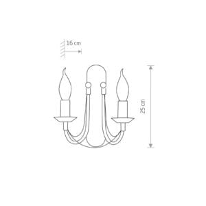 Svítidlo Euluna černá/zlatě patinovaná Ocel