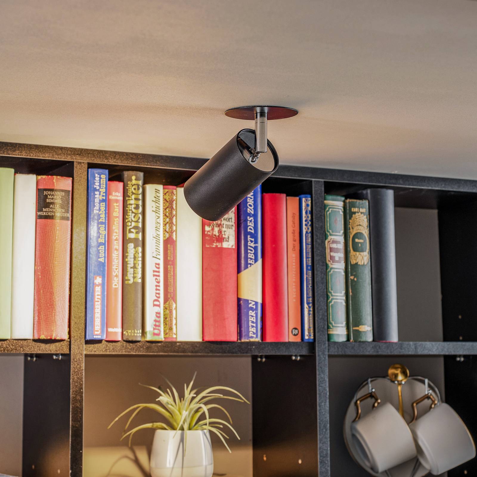 Svítidlo Euluna černý/chrom ocel