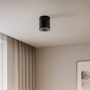 Svítidlo Euluna černá/stříbrná ocel