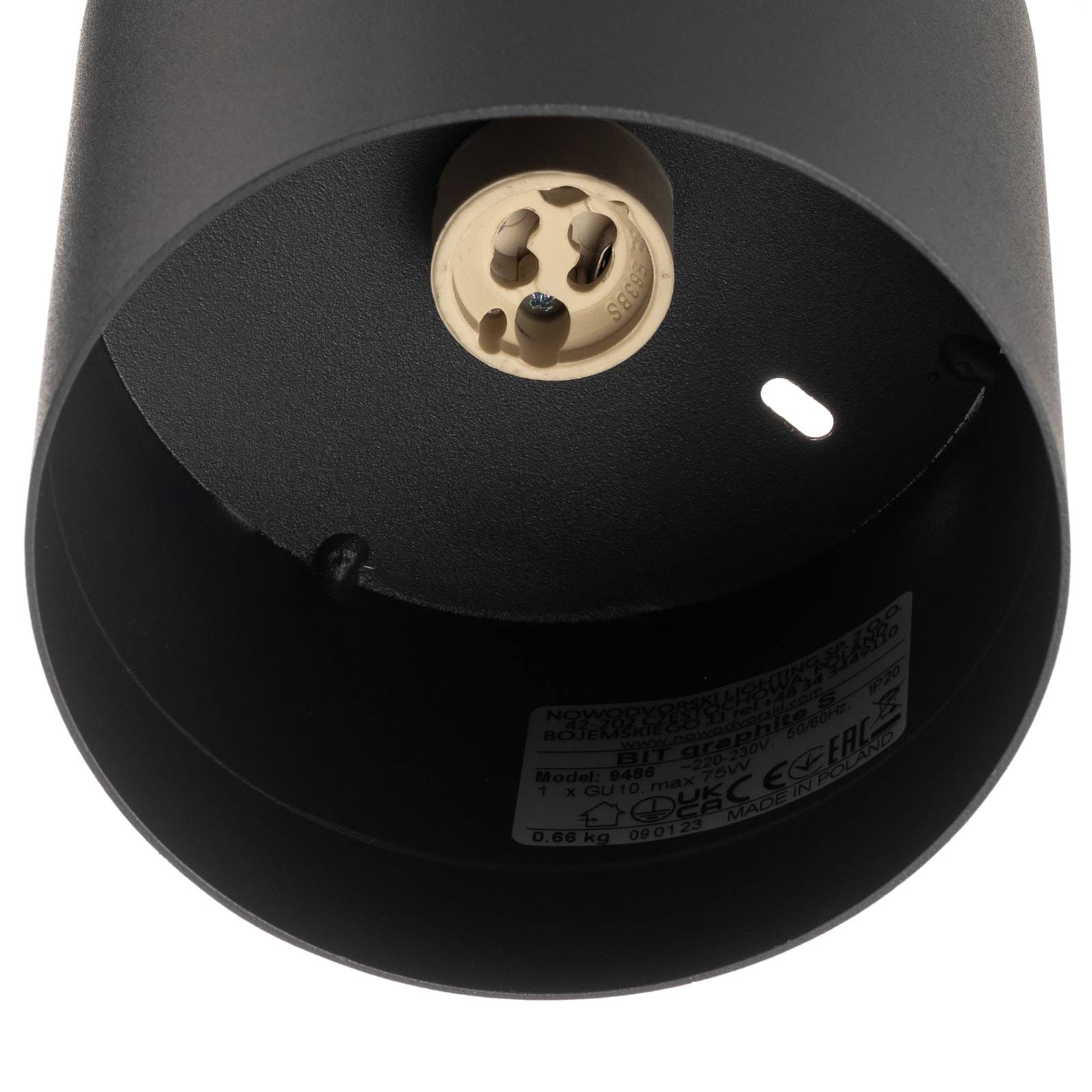 Euluna Stropní reflektor Bit S ve tvaru válce, grafitový, Obývací pokoj / jídelna, Ocel, GU10, 75W, K: 10.5cm - Image 4