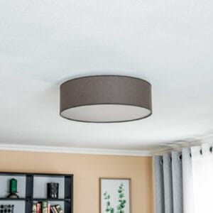 Svítidlo Euluna světle hnědá textil/folie/kov