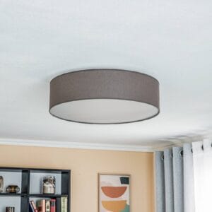 Svítidlo Euluna světle hnědá textil/folie/kov