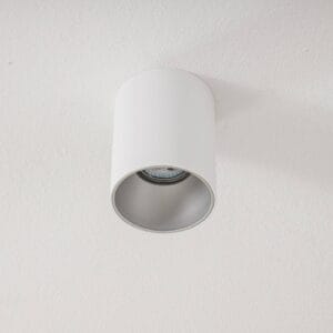 Svítidlo Euluna bílá/stříbrná ocel/plast