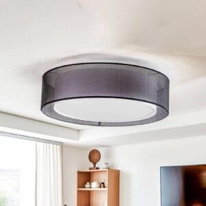 Svítidlo Euluna černá textil/folie/kov