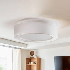 Svítidlo Euluna ecru textil/folie/kov